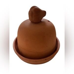 Terracotta Garlic Dish with Lid